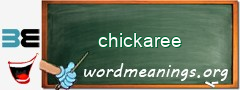 WordMeaning blackboard for chickaree